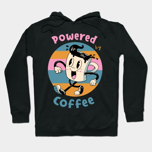 Powered by Coffee Hoodie by Vincent Trinidad Art